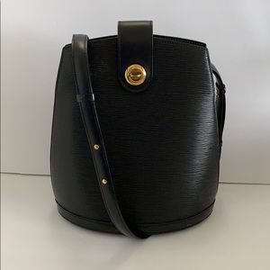 Louis Vuitton Black Epi Cluny Bucket Bag Purse See Photos Authentic RARE HTF